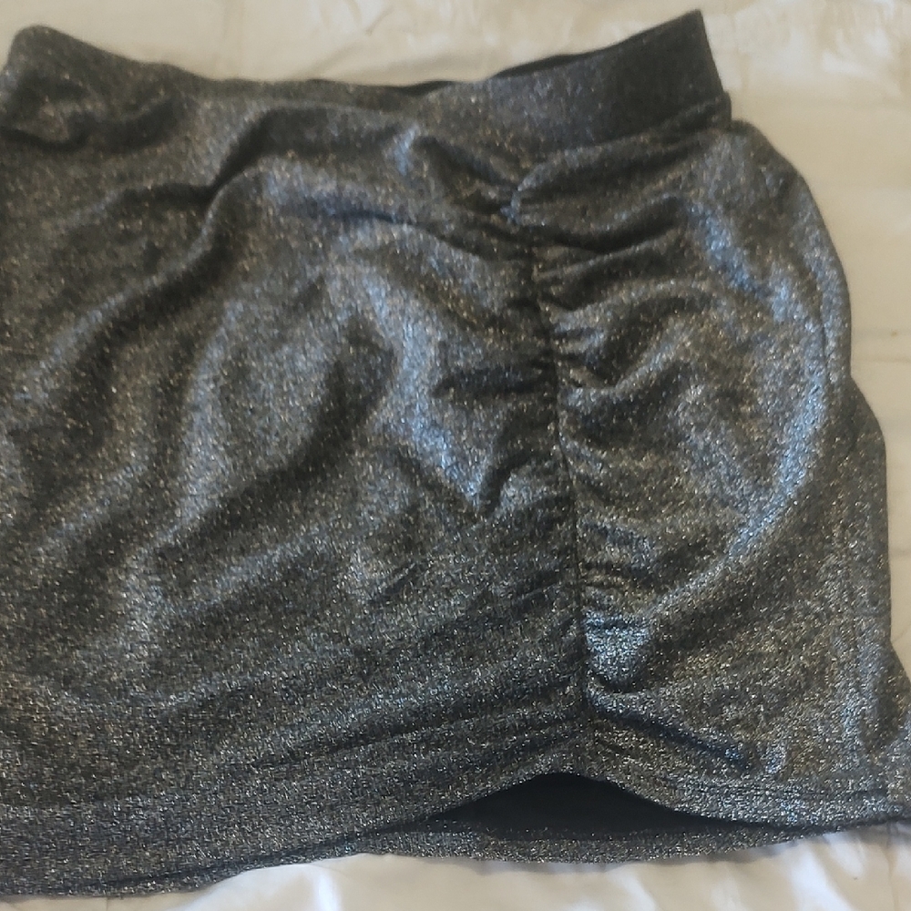 Torrid Shimmering Silver Mini Skirt